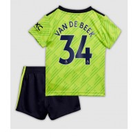 Dres Manchester United Donny van de Beek #34 Rezervni za djecu 2022-23 Kratak Rukav (+ kratke hlače)